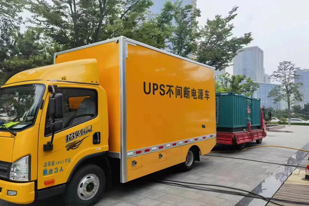 资阳发电机租赁施工现场