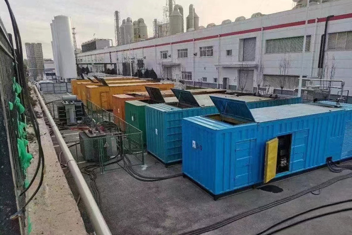资阳发电机租赁施工现场